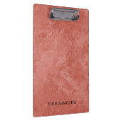 Moderne Rose Gold Marmordesigner Personalisiert Klemmbrett (Rechts)