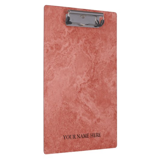 Moderne Rose Gold Marmordesigner Personalisiert Klemmbrett (Rechts)