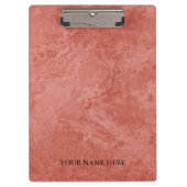 Moderne Rose Gold Marmordesigner Personalisiert Klemmbrett (Vorderseite)