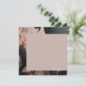 Moderne Rose Gold Marmorstruktur Dankeskarte (Stehend Vorderseite)