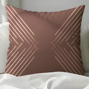 Moderne Rose Gold Mauve Geometric Muster Kissen