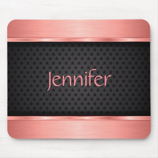 Moderne Rose Gold Metalic Mousepad (Vorne)