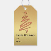 Moderne Rose Gold Metallic Holidays Gift Tag Geschenkanhänger (Rückseite)