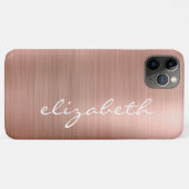 Moderne Rose Gold Metallische Personalisierte Schr Case-Mate iPhone Hülle (Rückseite (Horizontal))