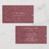 Moderne Rose Gold Minimal Silk Metallic Weiß Visitenkarte (Vorne/Hinten)