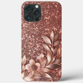 Moderne Rose Gold mit Blütenkurve10 Case-Mate iPhone Hülle (Rückseite)
