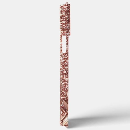 Moderne Rose Gold mit Blütenkurve10 Case-Mate iPhone Hülle (Rückseite / Rechts)