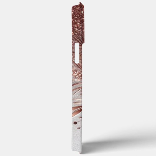 Moderne Rose Gold mit Blütenkurve12 Case-Mate iPhone Hülle (Rückseite / Rechts)