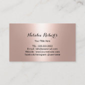 Moderne Rose Gold Mode High Heels Boutique Visitenkarte (Rückseite)