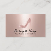 Moderne Rose Gold Mode High Heels Boutique Visitenkarte (Vorderseite)