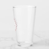 Moderne Rose Gold Monogram Geometric v2 Glas (Links)