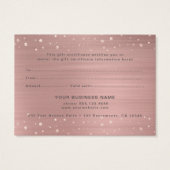 Moderne Rose Gold Nail Technician Geschenkgutschei (Rückseite)