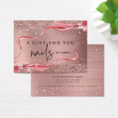 Moderne Rose Gold Nail Technician Geschenkgutschei (Schreibtisch)