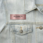 Moderne Rose Gold Namensschild (Beispiel)