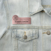 Moderne Rose Gold Namensschild (Beispiel)