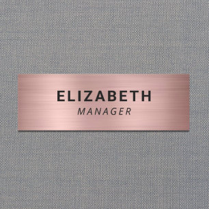 Moderne Rose Gold Namensschild