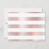 Moderne Rose Gold Personalisiert Stationierung Mitteilungskarte (Rückseite)