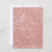 Moderne Rose Gold Pink Baby Sprinkle Einladung (Rückseite)