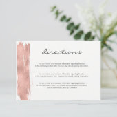 Moderne Rose Gold Pinselführung Einschlusskarte Begleitkarte (Stehend Vorderseite)