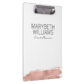 Moderne Rose Gold Pinselstrich Clipboard Klemmbrett (Rechts)