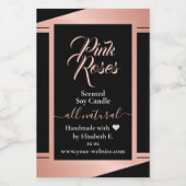 Moderne Rose Gold-Produktkandelverpackungsmarken Lebensmitteletikett (Einzelnes Label)