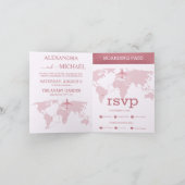 Moderne Rose Gold Reisepass Hochzeit Einladung (Innenseite)