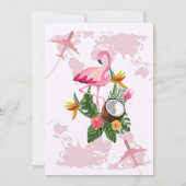 Moderne Rose Gold Reisepass Hochzeit Invi Einladung (Rückseite)