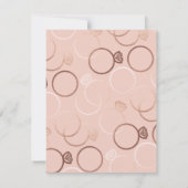 Moderne Rose Gold Rings Hochzeit RSVP Replik Card Karte (Rückseite)
