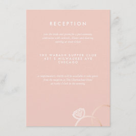 Moderne Rose Gold Rings Hochzeitskarte Begleitkarte