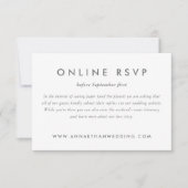 Moderne Rose Gold Rings Wedeln Online RSVP Card (Vorderseite)