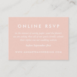 Moderne Rose Gold Rings Wedeln Online RSVP Card Begleitkarte