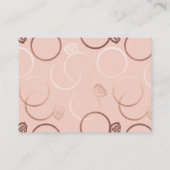 Moderne Rose Gold Rings Wedeln Online RSVP Card Begleitkarte (Rückseite)