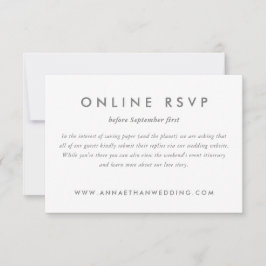 Moderne Rose Gold Rings Wedeln Online RSVP Card Karte