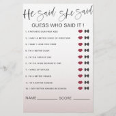 Moderne Rose Gold, sagte er, sie sagte Brautparty Flyer (Vorne)