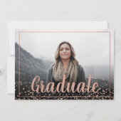 Moderne Rose Gold schick minimalistisch Foto Absch Einladung (Rückseite)