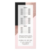 Moderne Rose Gold Schwarz Rosa Geometrie Werbekarte (Hinten)