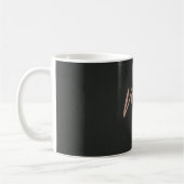 MODERNE ROSE GOLD SCHWARZE TYPOGRAFIE HERR LETZTER KAFFEETASSE (Links)