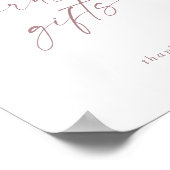 Moderne Rose Gold Script Cards und Geschenke-Zeich Poster (Ecke)