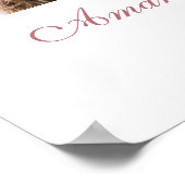 Moderne Rose Gold Script Foto Hochzeit Willkommen Poster (Ecke)