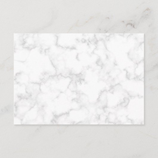 Moderne Rose Gold Script Hochzeitsdetails Begleitkarte (Rückseite)