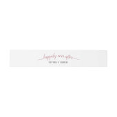 Moderne Rose Gold Script Minimal Hochzeit Einladungsbanderole (Flach)