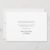 Moderne Rose Gold Script Neues Baby Foto Vielen Da Dankeskarte (Rückseite)