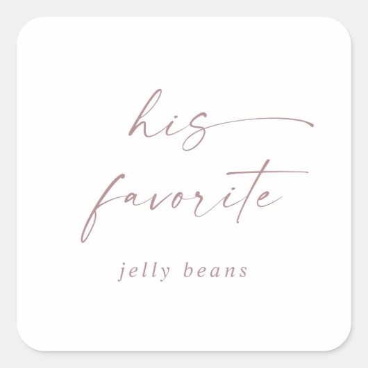 Moderne Rose Gold-Script seine Lieblingsdisziplin Quadratischer Aufkleber (Vorderseite)