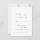 Moderne Rose Gold Script Song Request RSVP Card (Vorderseite)