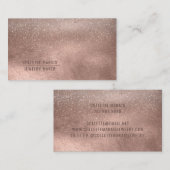 Moderne Rose Gold Shimmer Glitzer Abstrakt Visitenkarte (Vorne/Hinten)