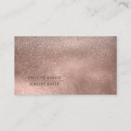 Moderne Rose Gold Shimmer Glitzer Abstrakt Visitenkarte