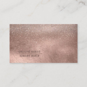 Moderne Rose Gold Shimmer Glitzer Abstrakt Visitenkarte
