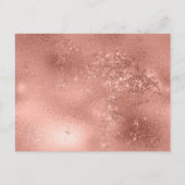 Moderne Rose Gold Star Frohe Weihnachten Postkarte (Rückseite)