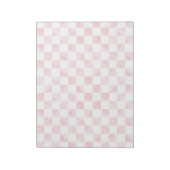 Moderne Rose Gold Strikes Schachbrettmuster Notizblock (Rotiert)