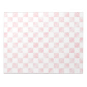 Moderne Rose Gold Strikes Schachbrettmuster Notizblock (Vorderseite)